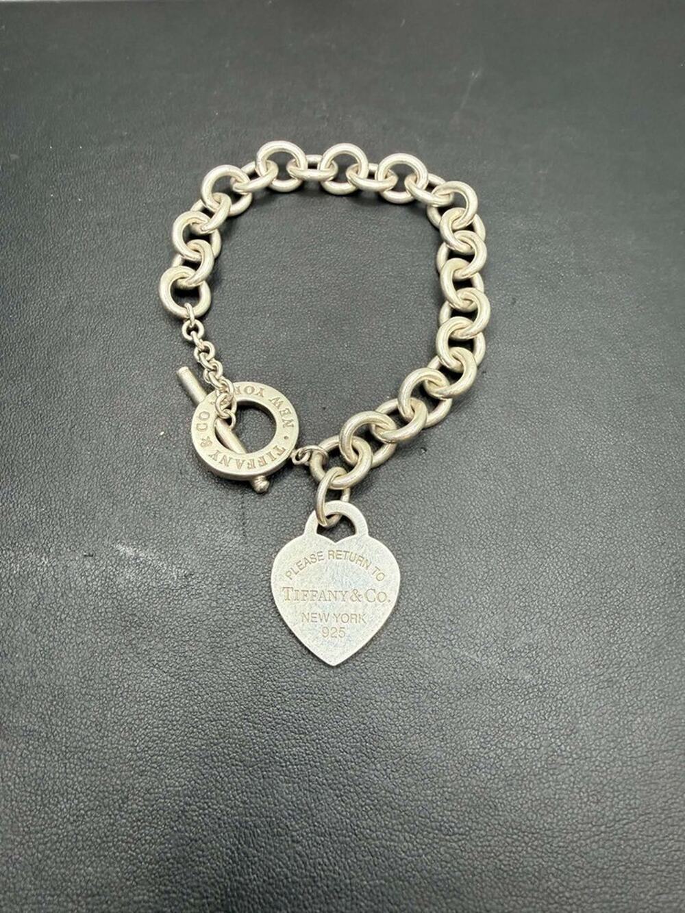 Tiffany & Co. Return to Tiffany Heart Tag Toggle Bracelet Sterling 7" TS 364932